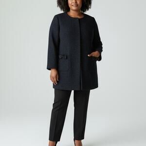 RSVP By Talbots Lurex Metallic Tweed Jacket NWT Women's Sz 20W Navy Blue Elegant